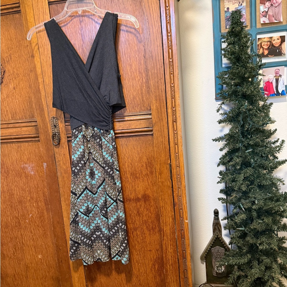 Amadi Charcoal Gray and Multicolor Dress